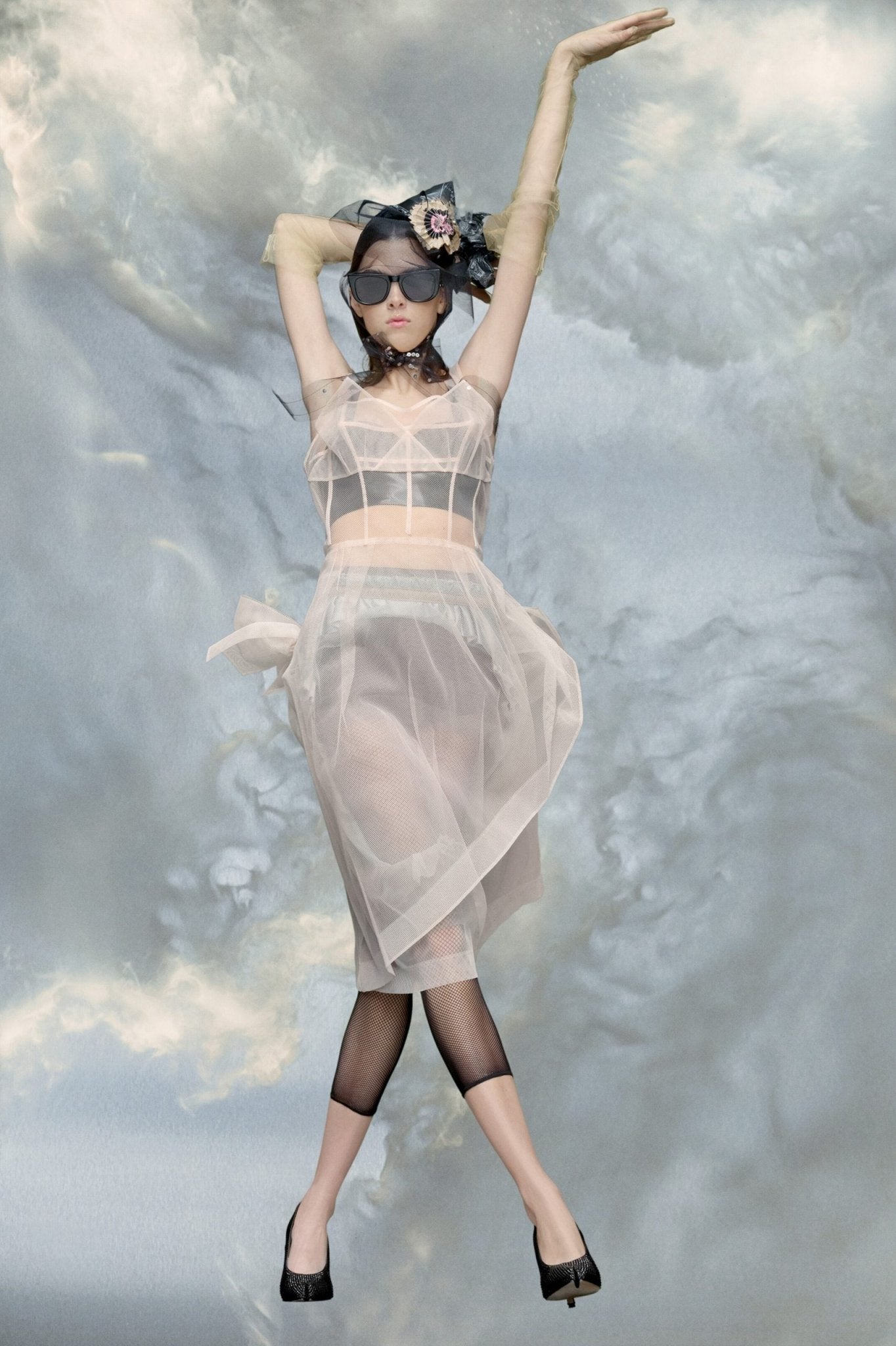 Multicolor Fibres Midi Dress - TIZZIL