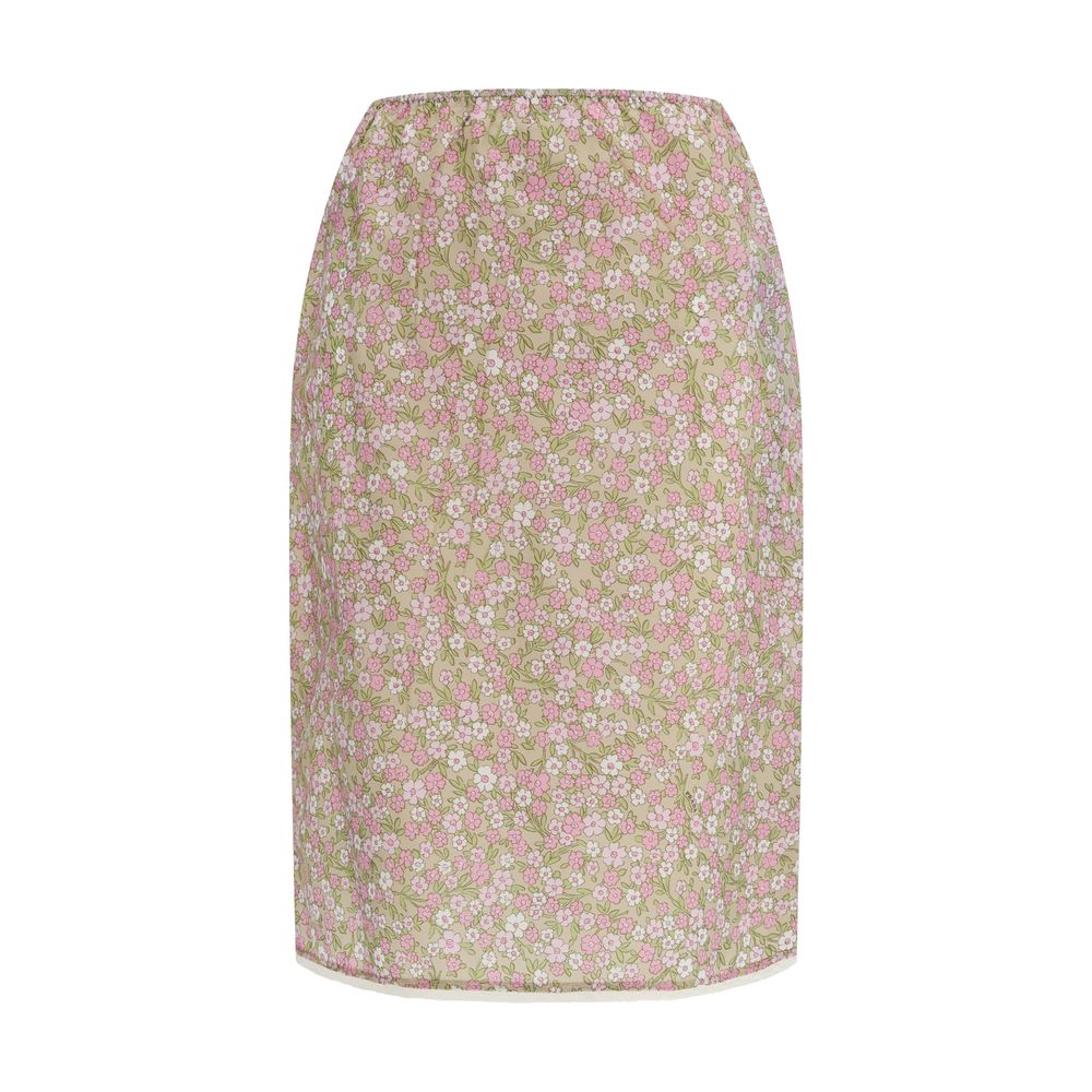 Multicolor Nylon Midi Skirt - TIZZIL