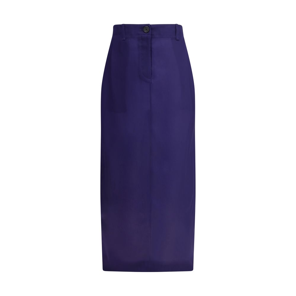 Multicolor Silk Midi Skirt - TIZZIL