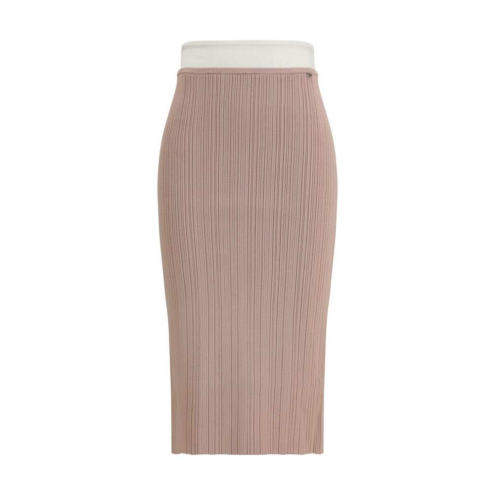 Multicolor Viscose Midi Skirt - TIZZIL