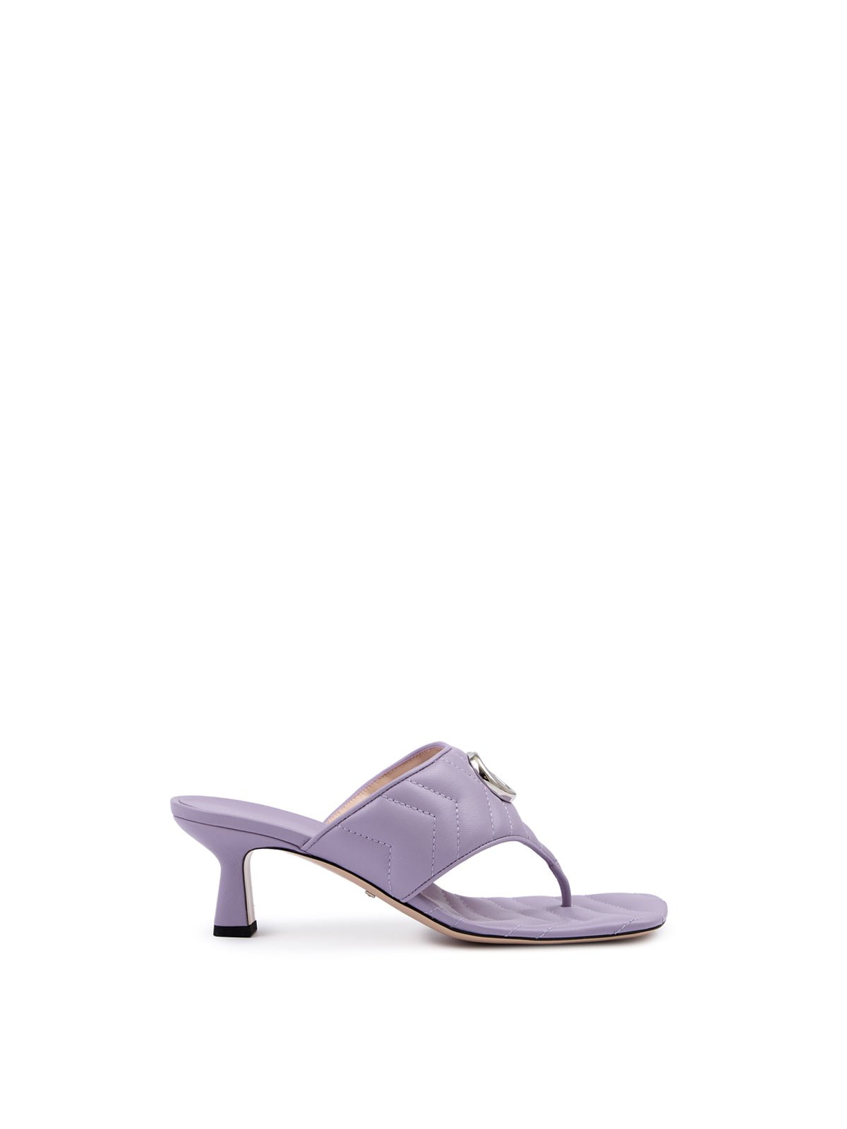 Mystic Purple Nappa Charlotte Leather Sandals - TIZZIL