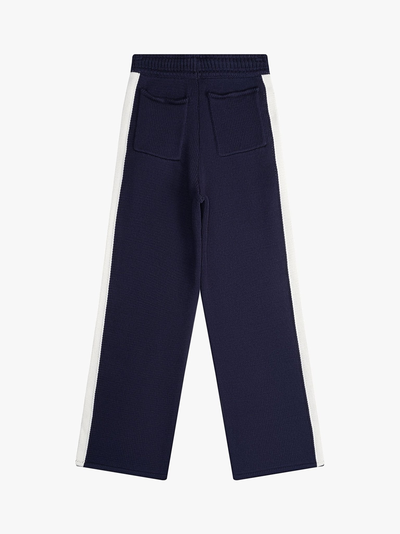Navy Blue Fibres Casual Pants - TIZZIL