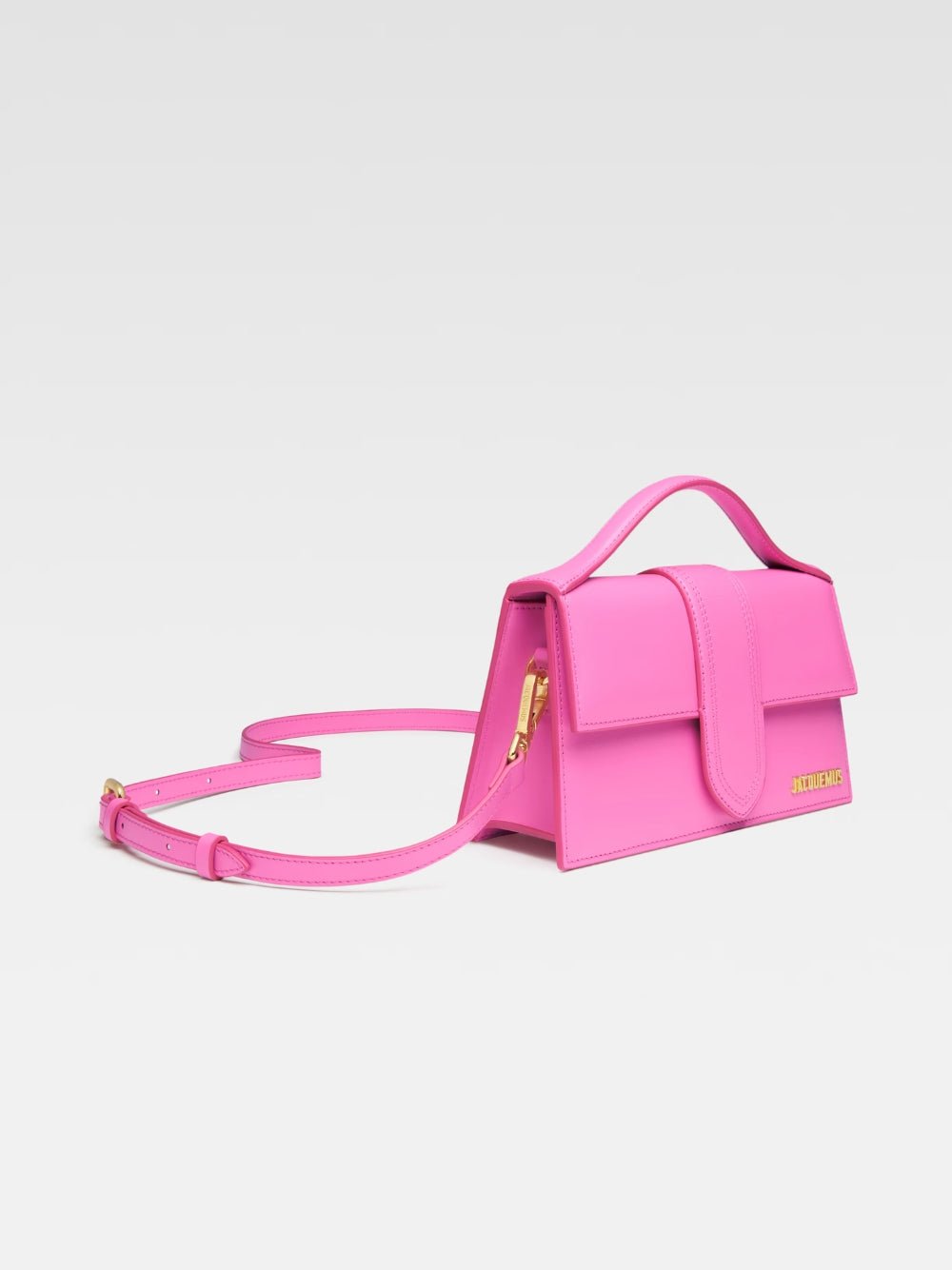 Neon Pink Leather Le Grand Bambino Handbag - TIZZIL