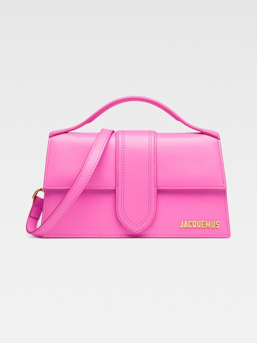 Neon Pink Leather Le Grand Bambino Handbag - TIZZIL