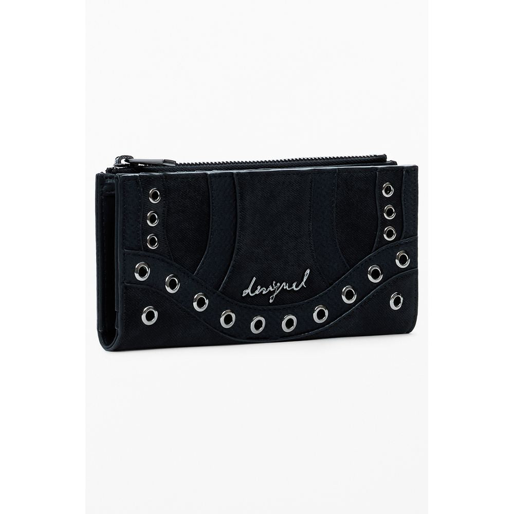 Nero Poliuretano Women Wallet - TIZZIL