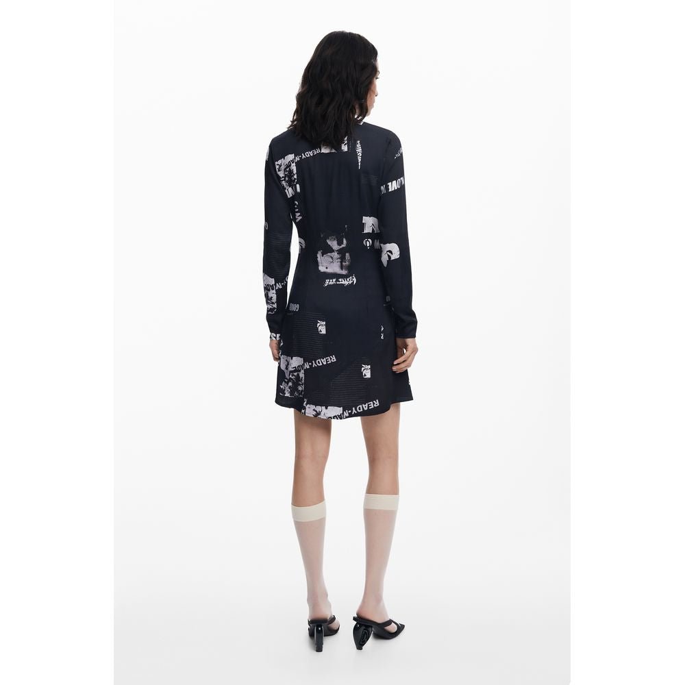 Nero Viscosa Women Dress - TIZZIL