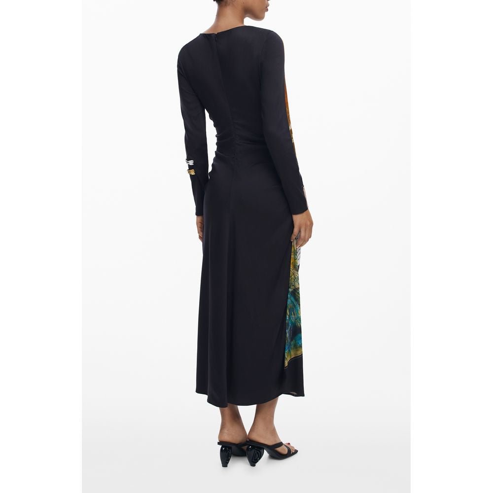 Nero Viscosa Womens Long Dress - TIZZIL