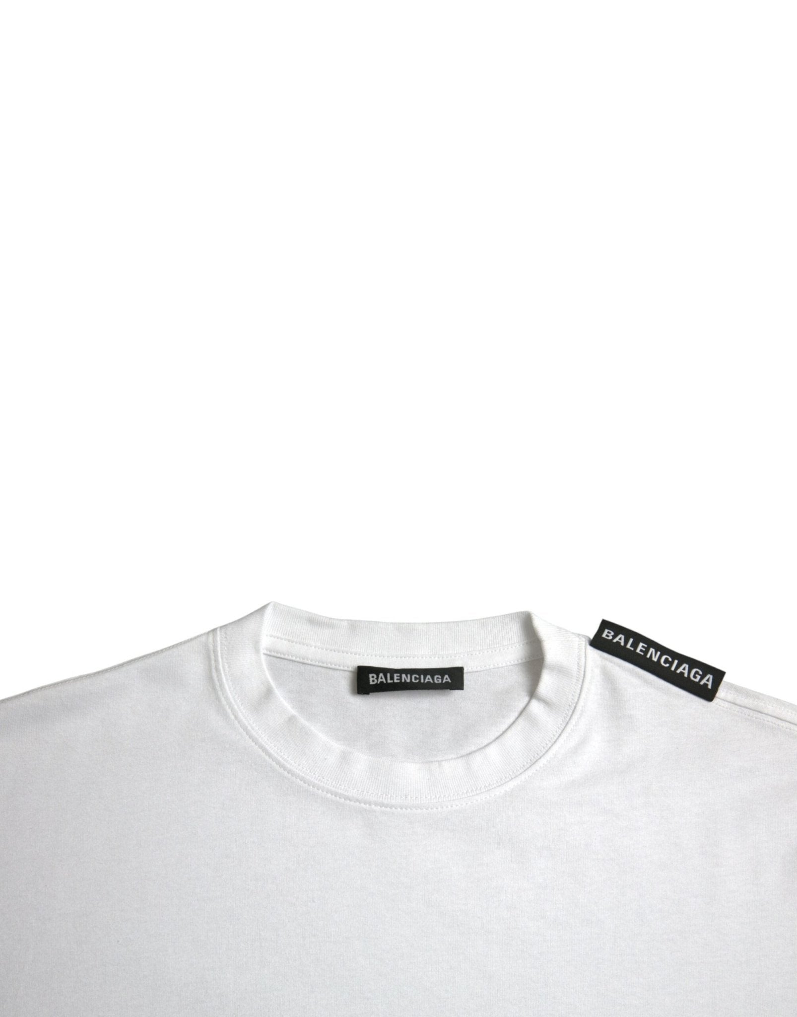 Off White Cotton Jersey Round Neck T-shirt - TIZZIL