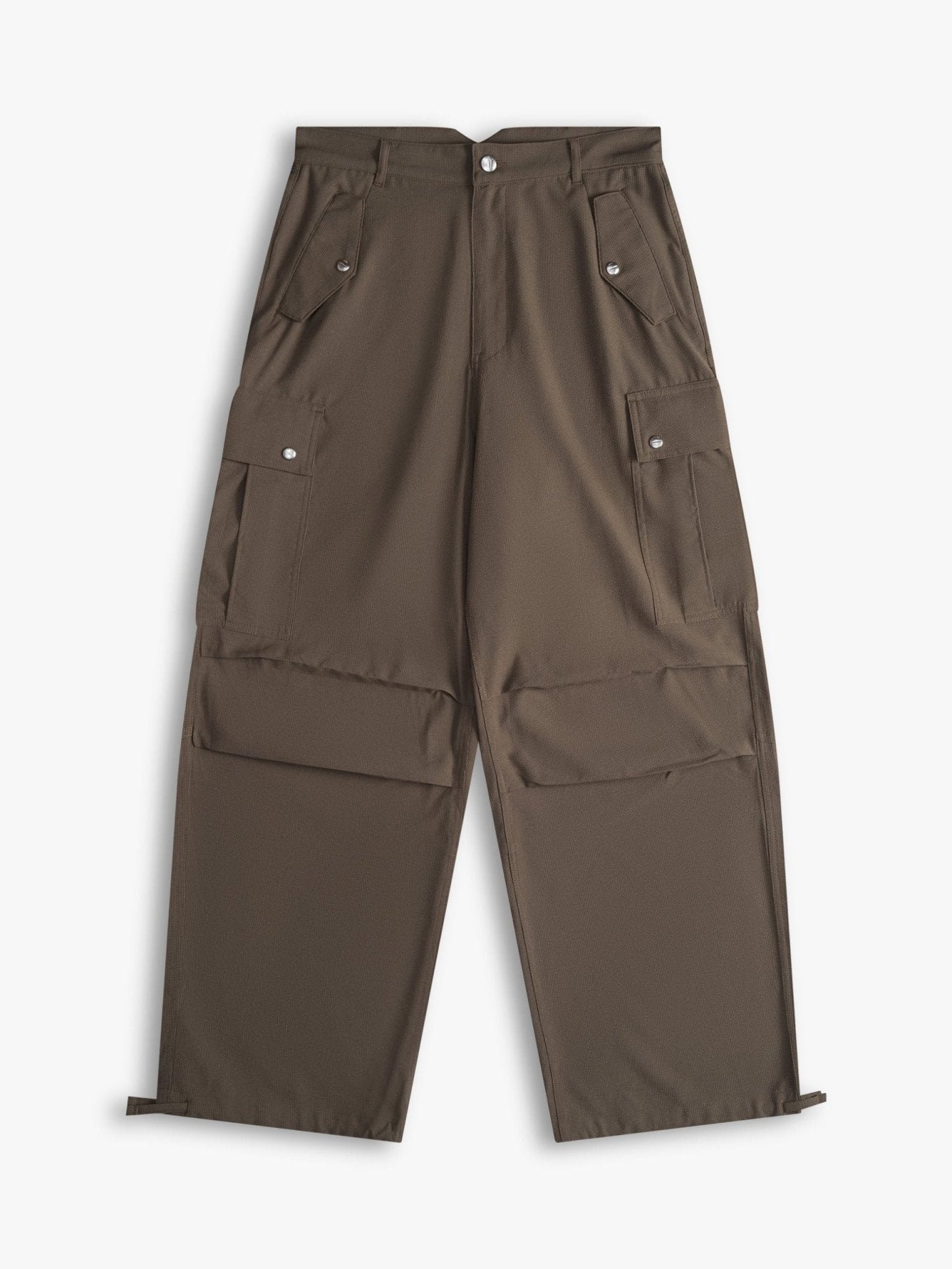 Olive Linen Cargo Pants - TIZZIL
