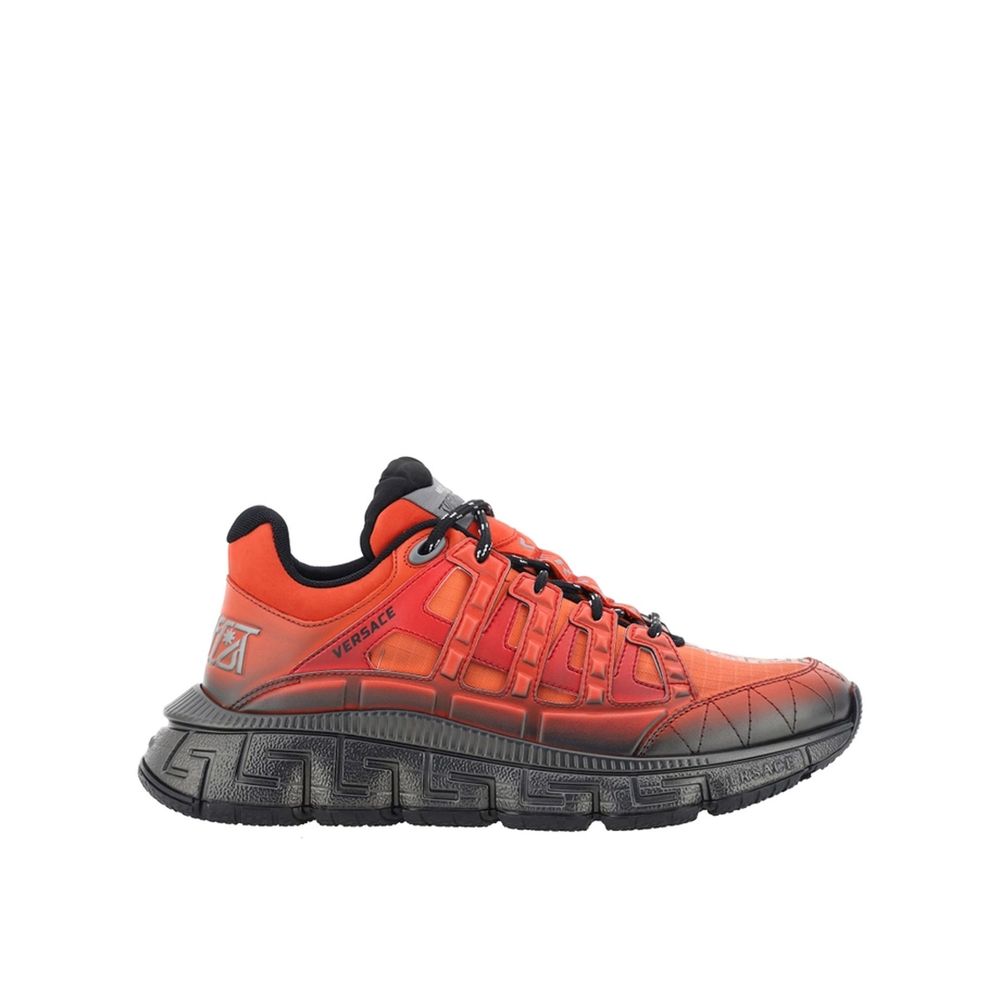 Orange Fabric Athletic Sneakers - TIZZIL