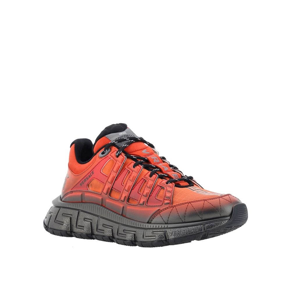 Orange Fabric Athletic Sneakers - TIZZIL