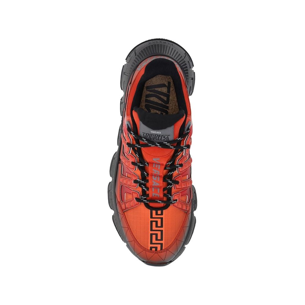 Orange Fabric Athletic Sneakers - TIZZIL