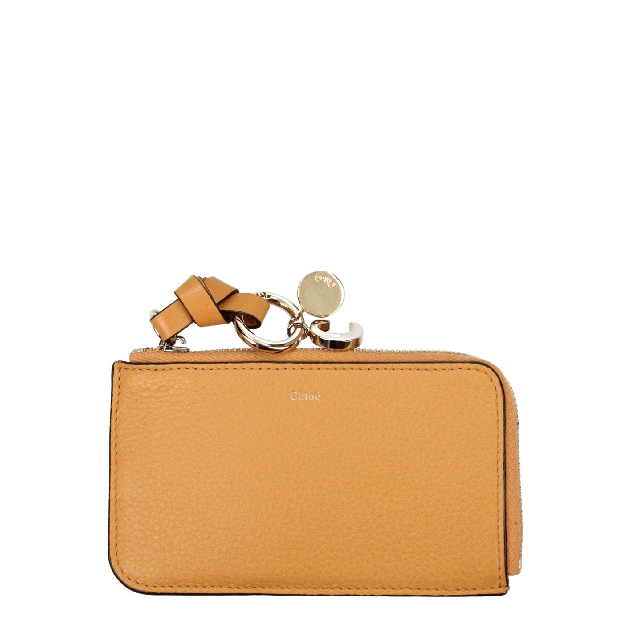 Orange Leather Wallet - TIZZIL
