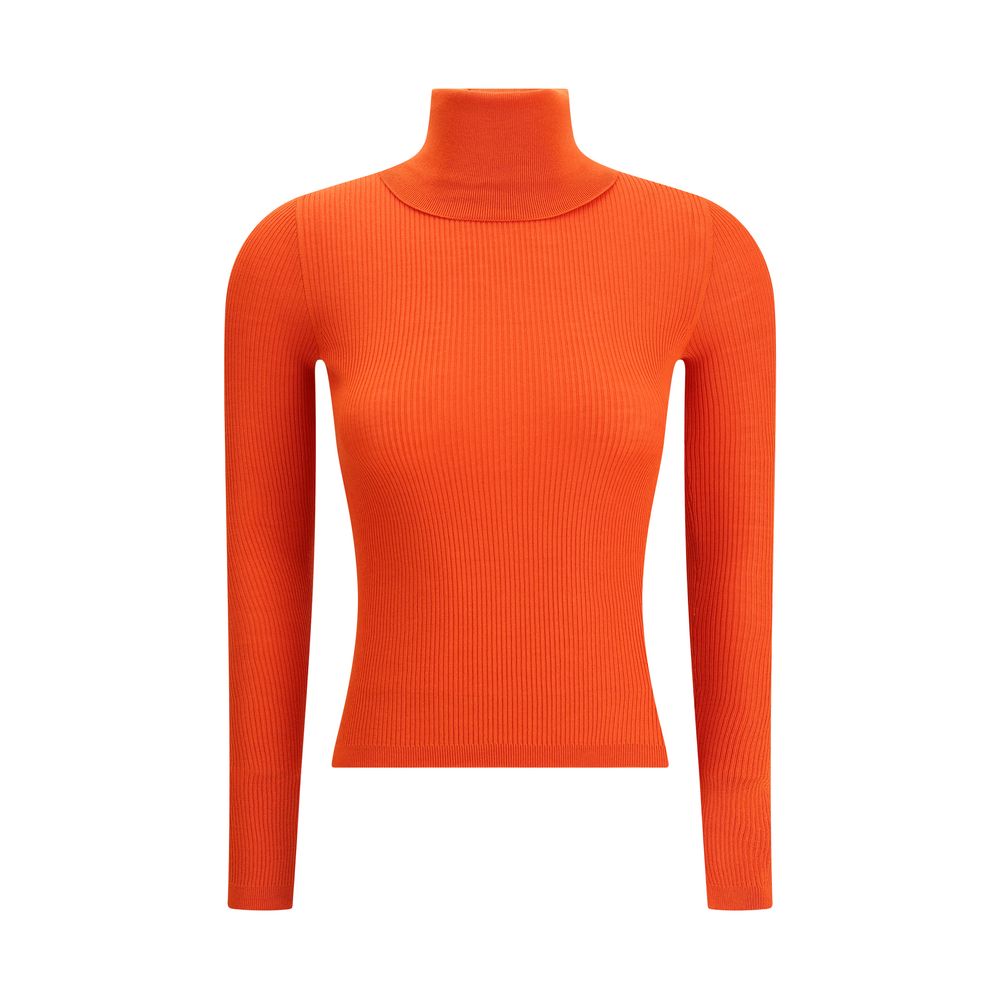 Orange Wool Turtleneck - TIZZIL