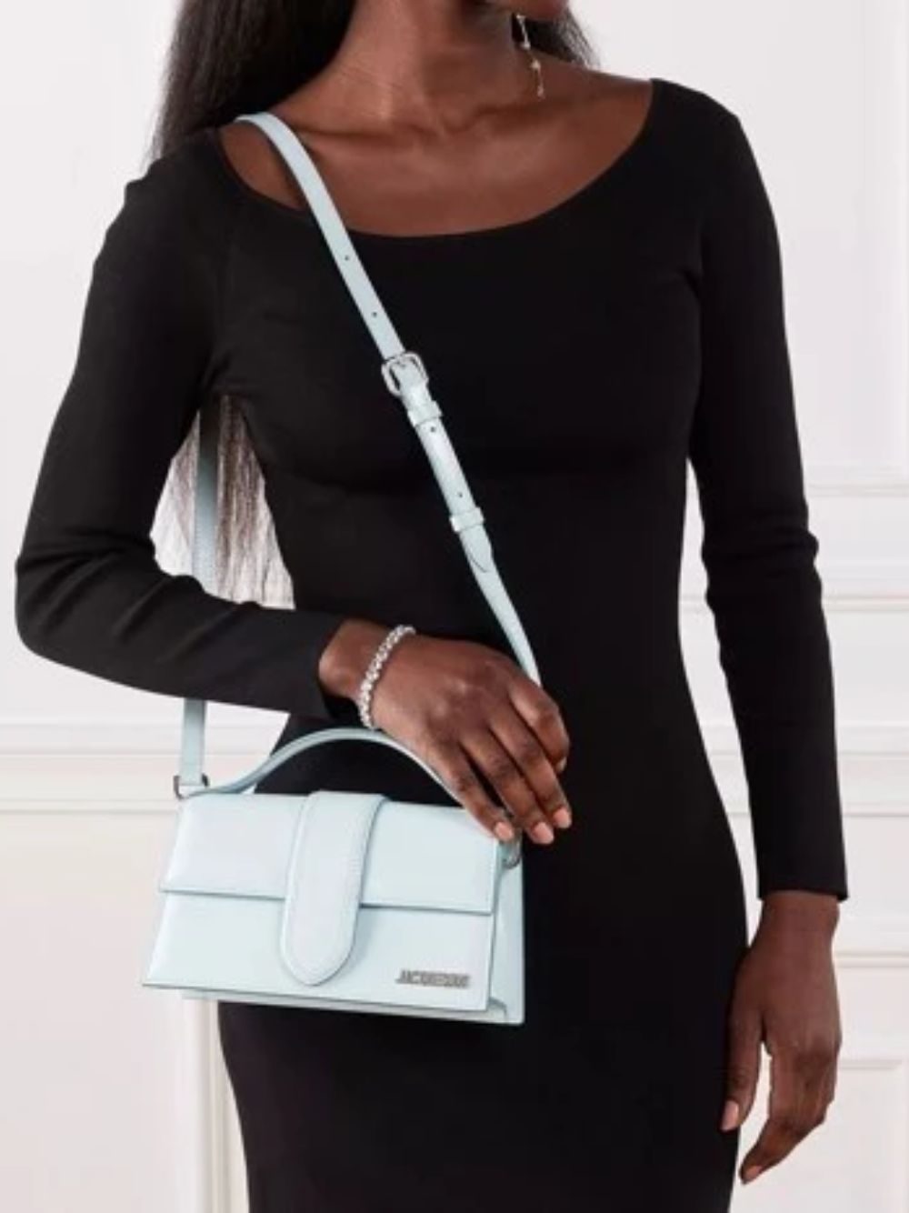 Pale blue Leather Le Grand Bambino Handbag - TIZZIL