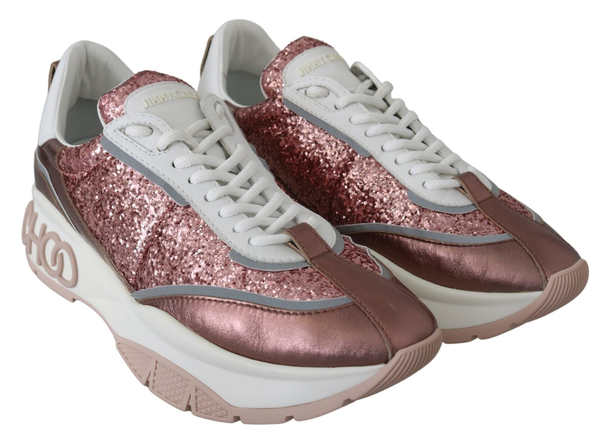 Pink Candyfloss Leather Raine Sneakers - TIZZIL