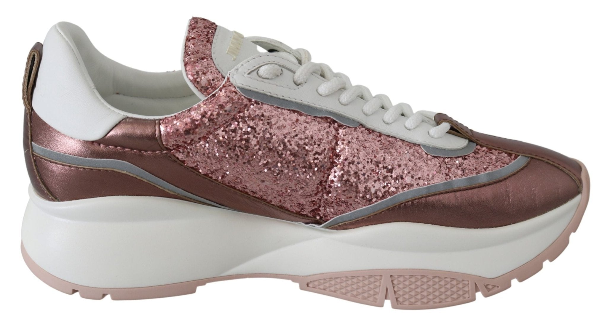 Pink Candyfloss Leather Raine Sneakers - TIZZIL