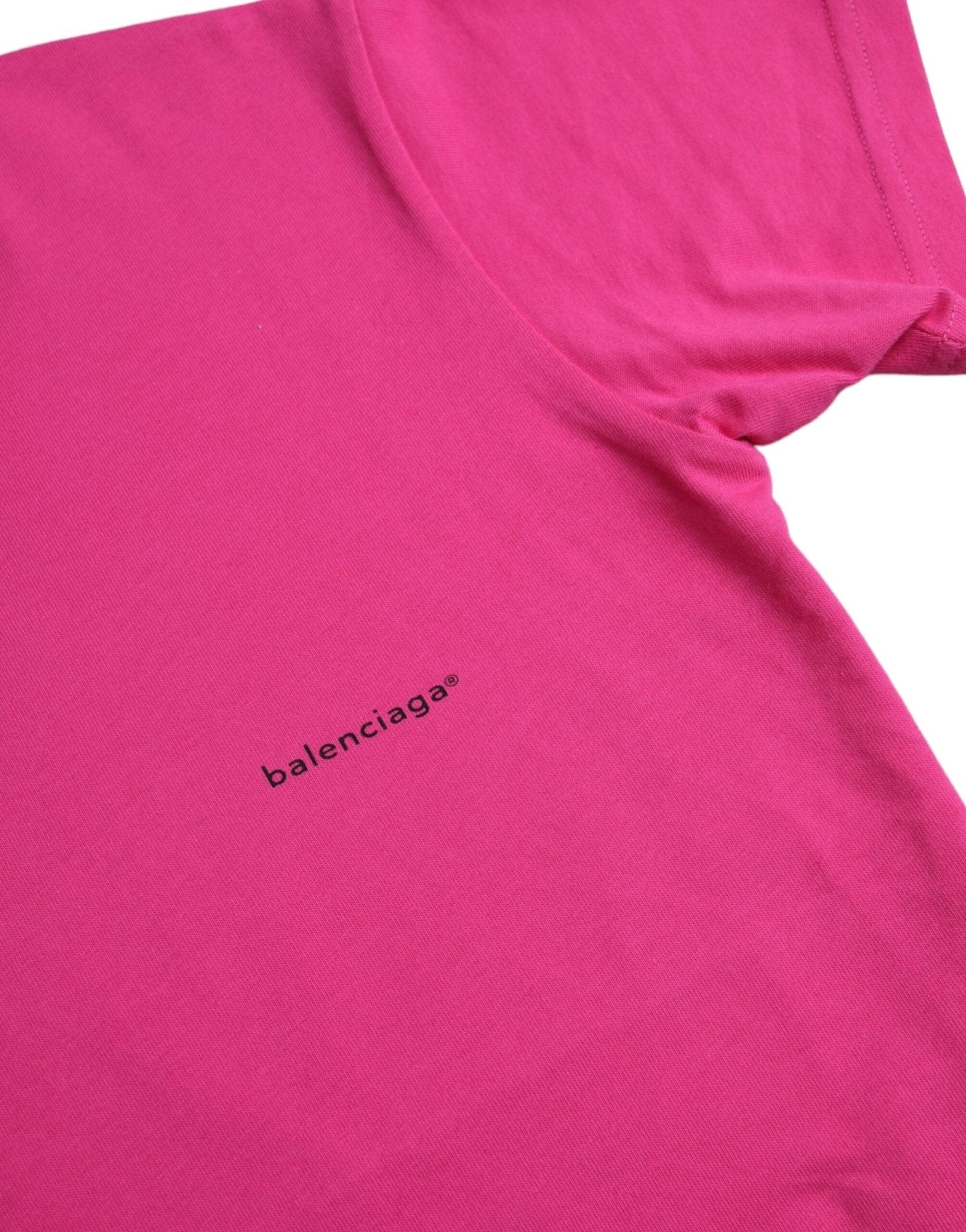 Pink Cotton Crew Neck Short Sleeves Tee T-shirt - TIZZIL