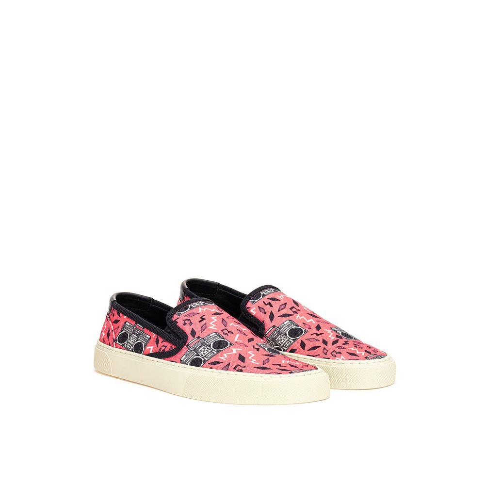 Pink Cotton Platform Sneakers - TIZZIL