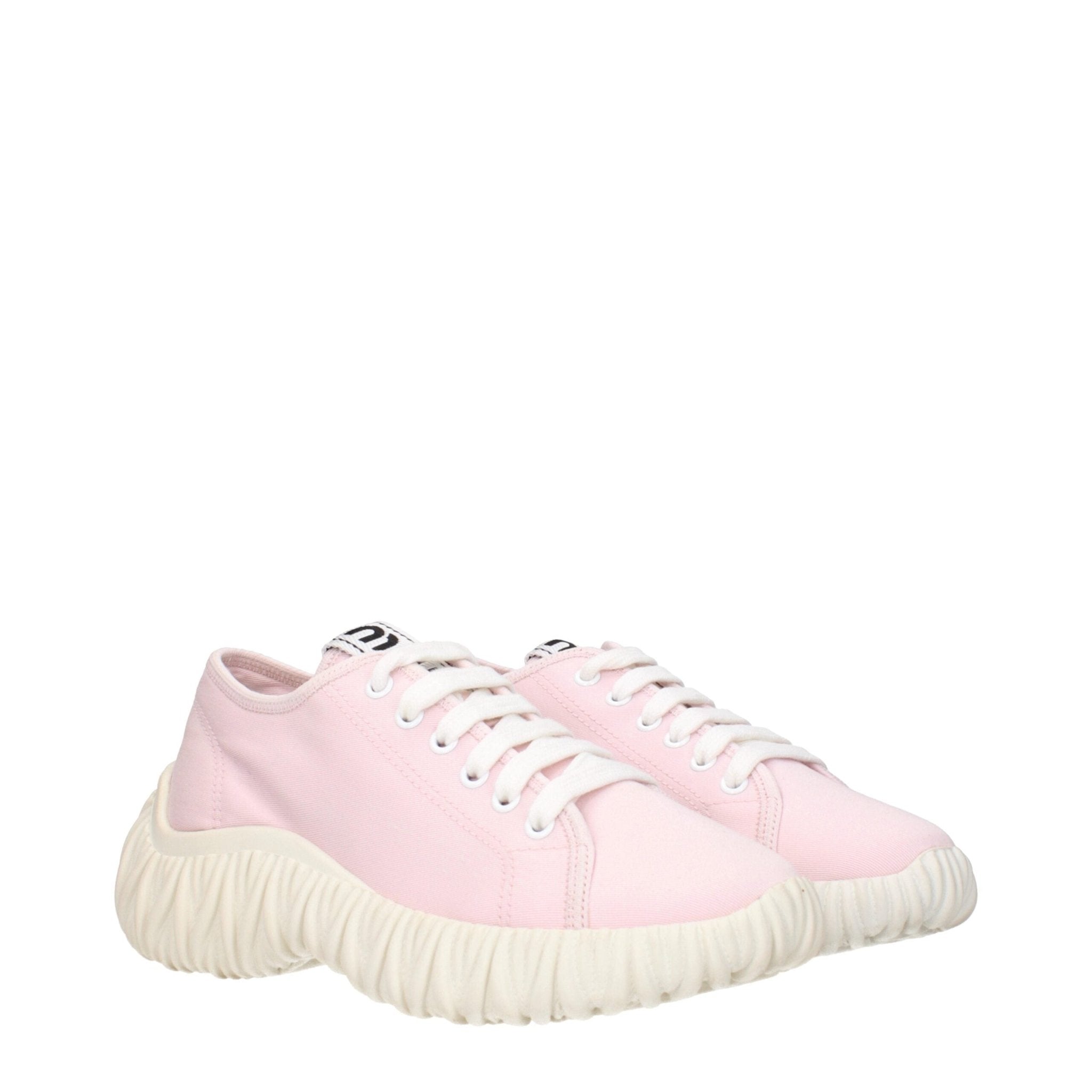 Pink Fabric Low Top Sneakers - TIZZIL