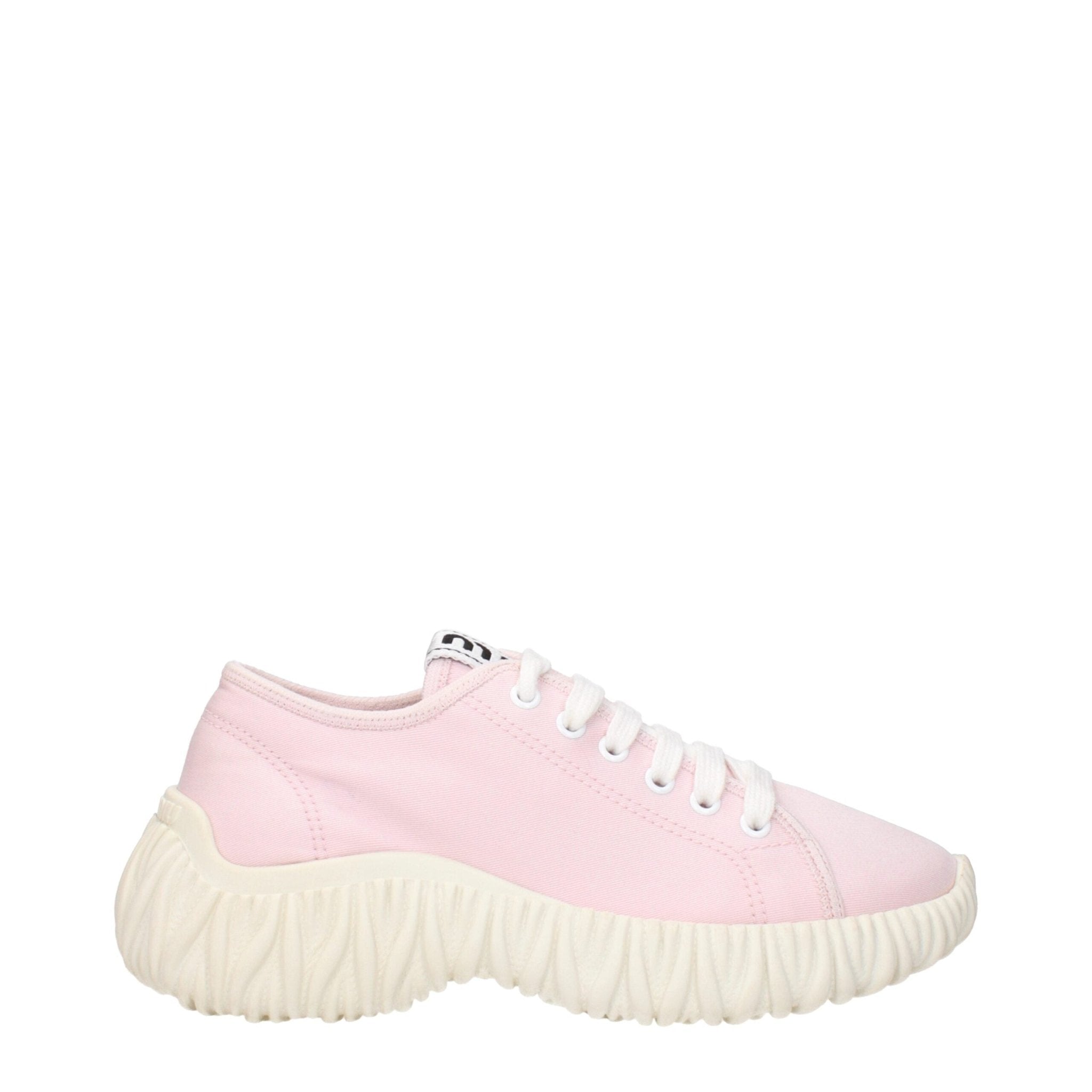 Pink Fabric Low Top Sneakers - TIZZIL