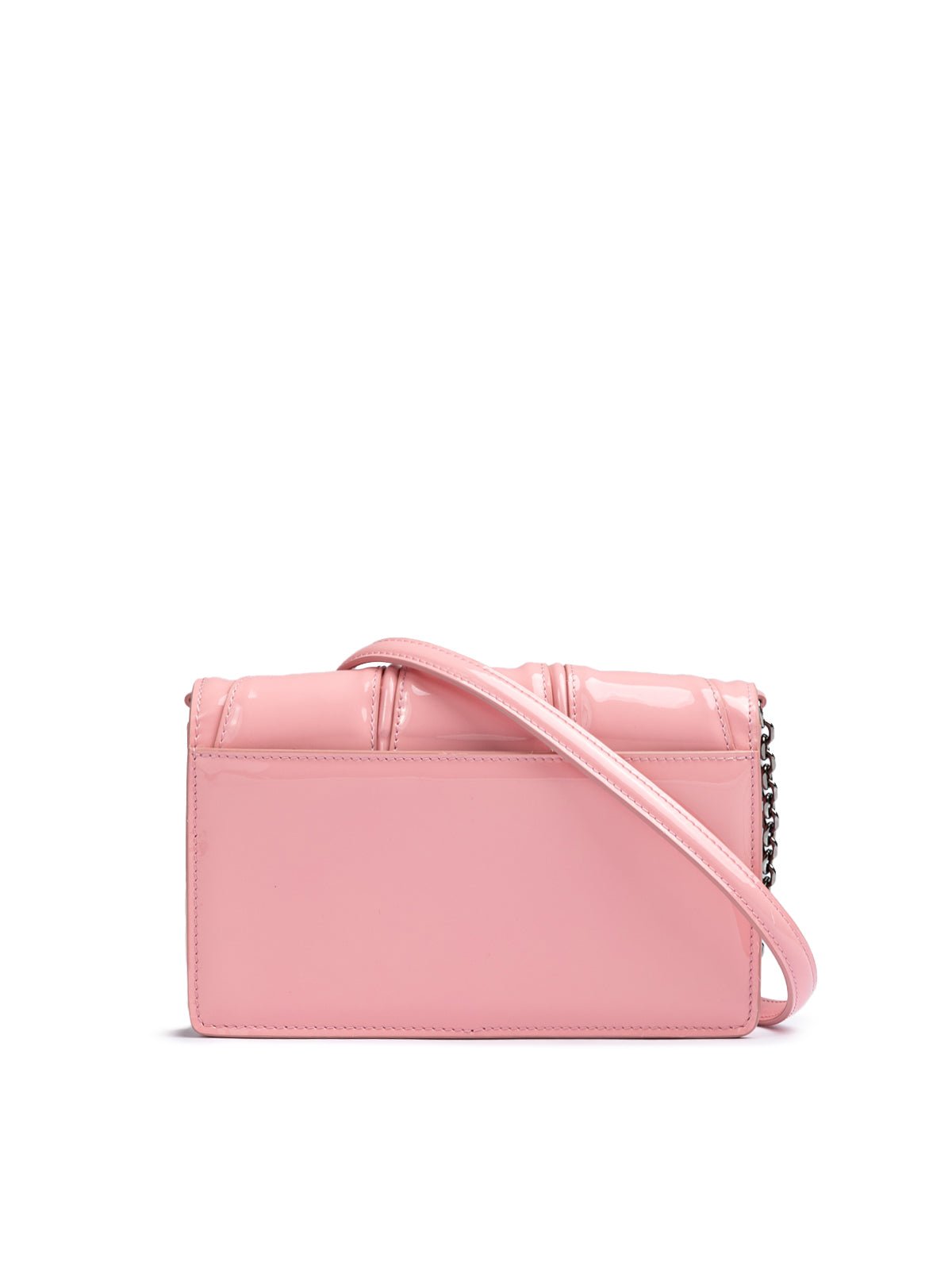 Pink GT patent leather bag with chain - TIZZIL