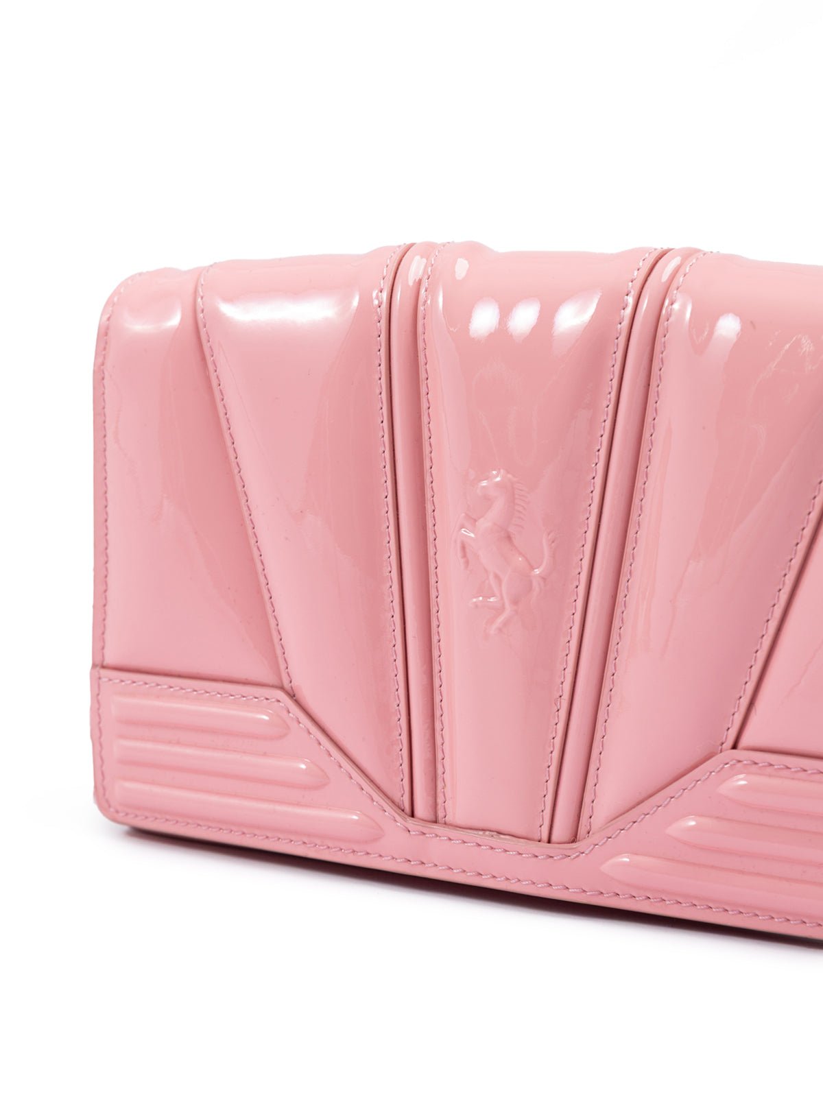 Pink GT patent leather bag with chain - TIZZIL
