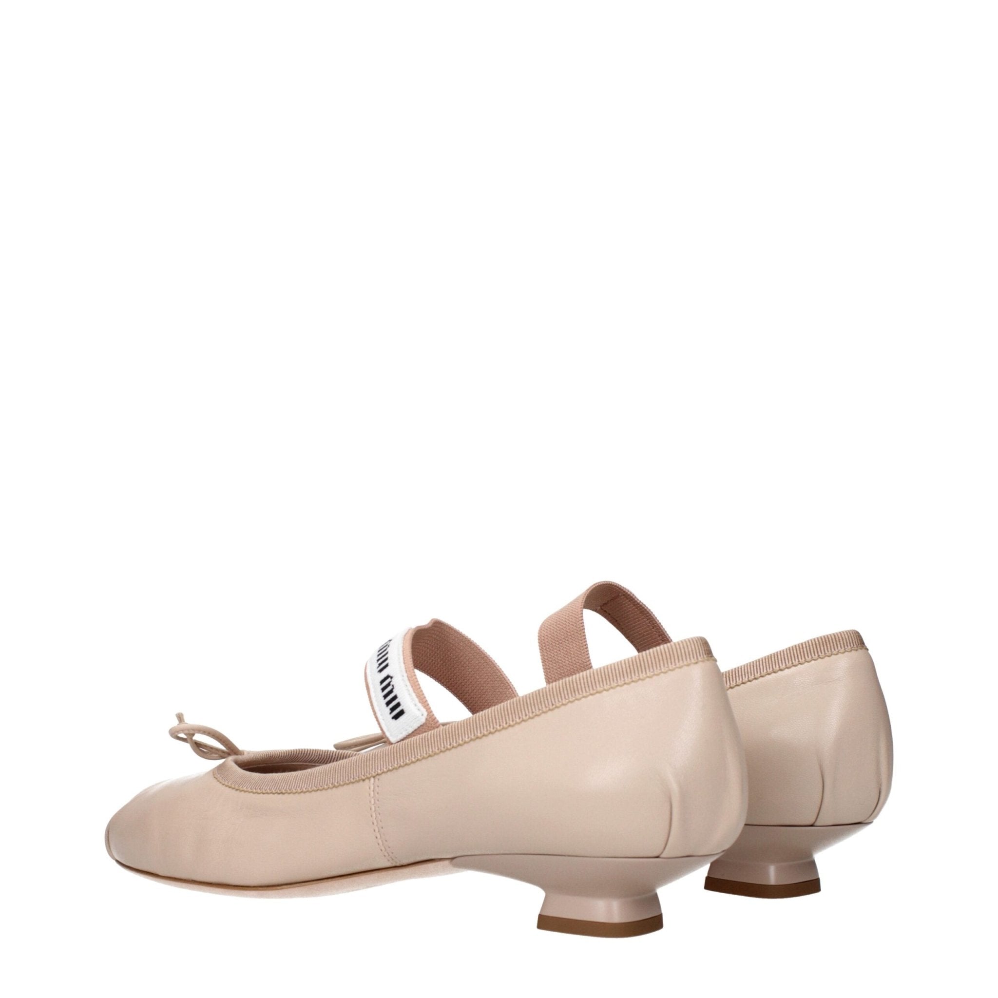 Pink Leather Ballet Flats - TIZZIL