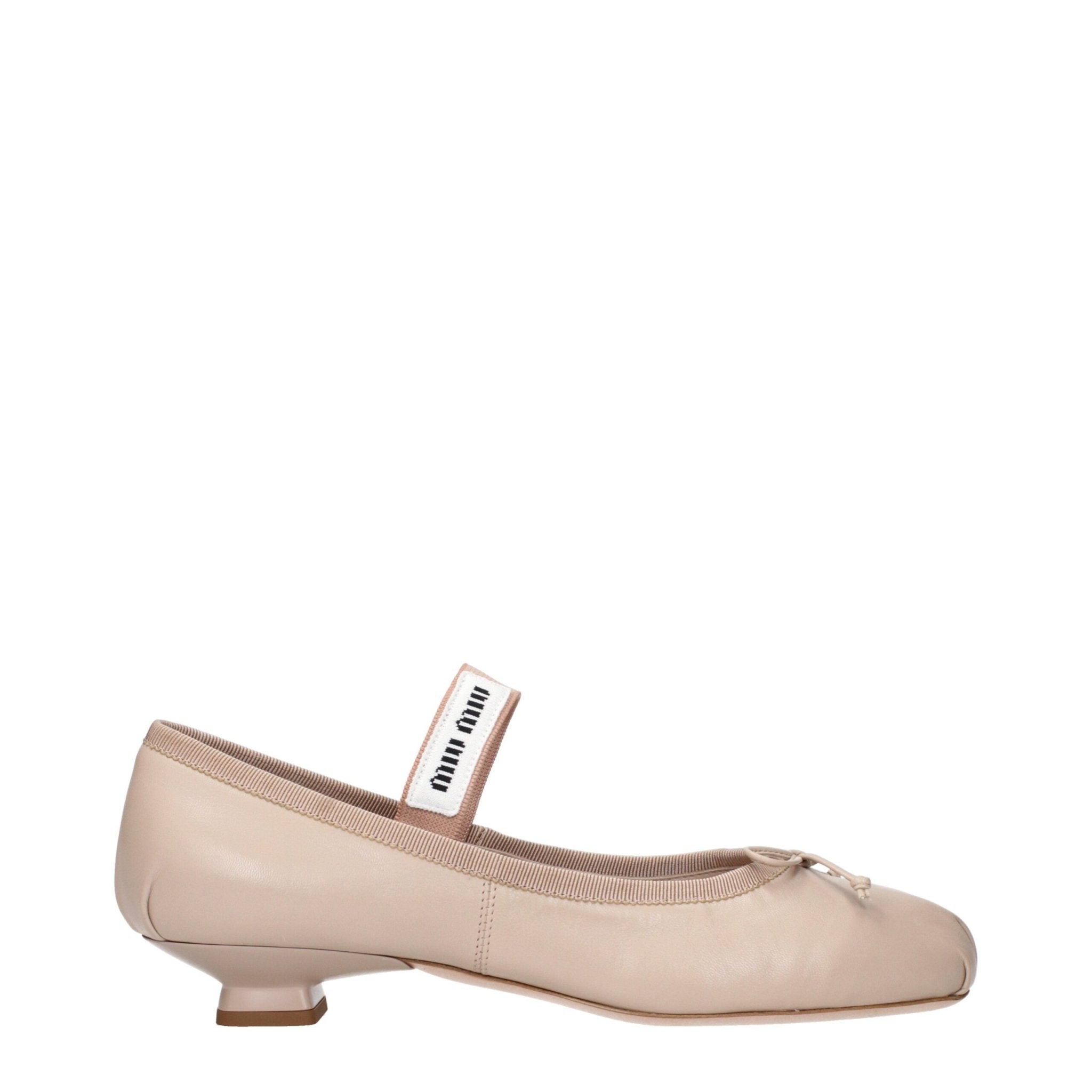 Pink Leather Ballet Flats - TIZZIL