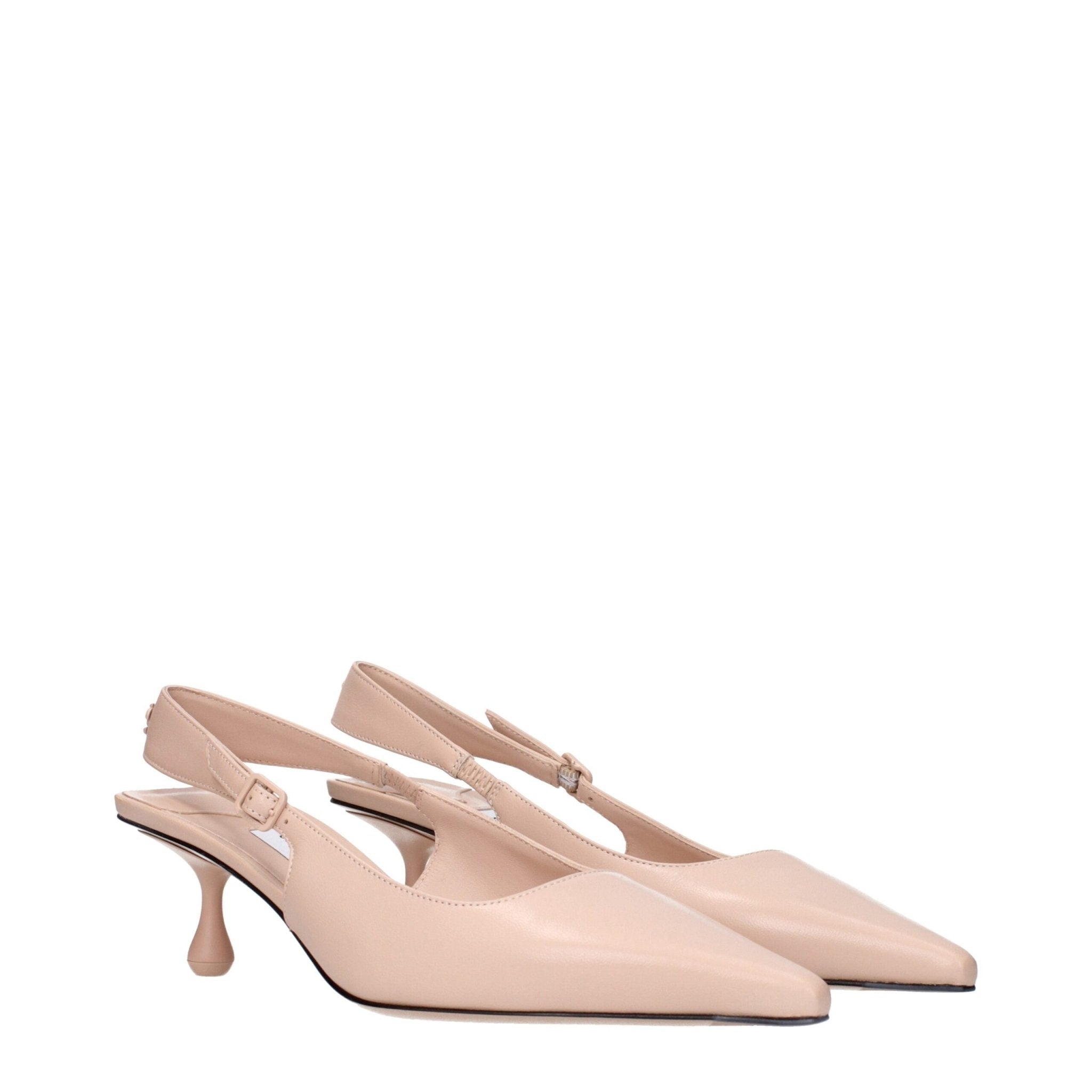 Pink Leather High Heel Pumps - TIZZIL