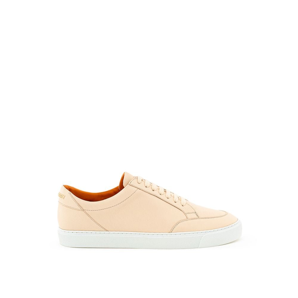 Pink Leather Low Top Sneakers - TIZZIL