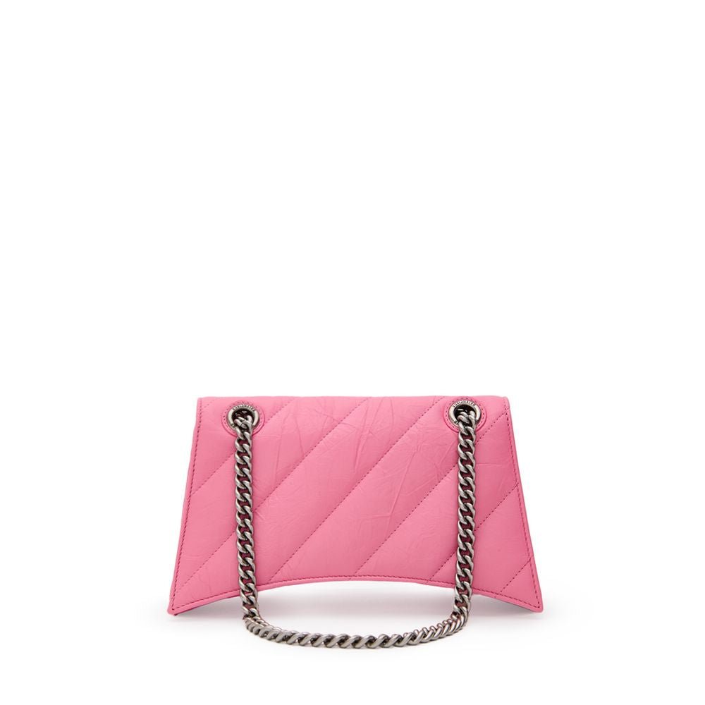 Pink Leather Shoulder Bag - TIZZIL