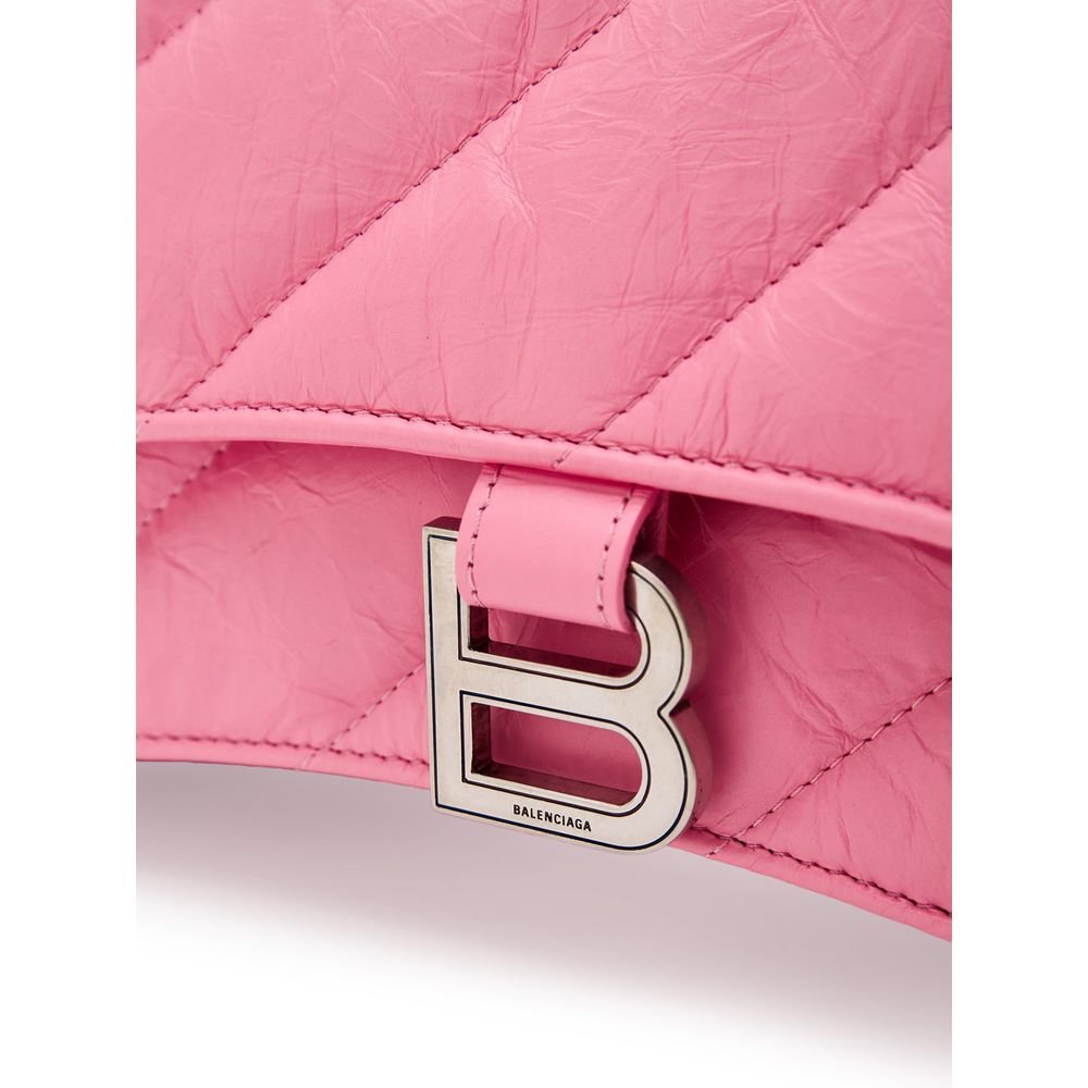 Pink Leather Shoulder Bag - TIZZIL