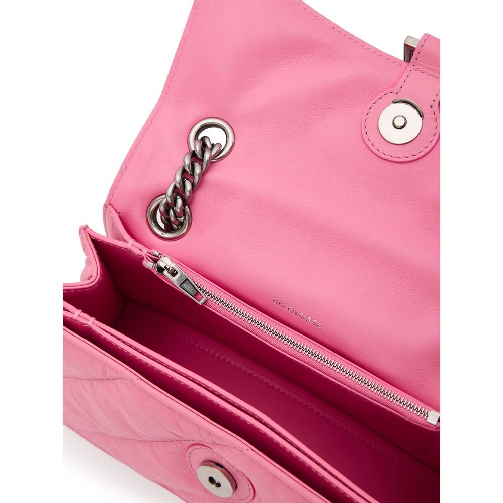 Pink Leather Shoulder Bag - TIZZIL
