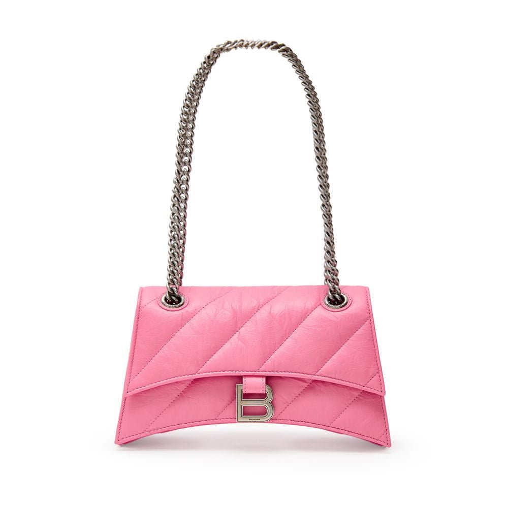 Pink Leather Shoulder Bag - TIZZIL