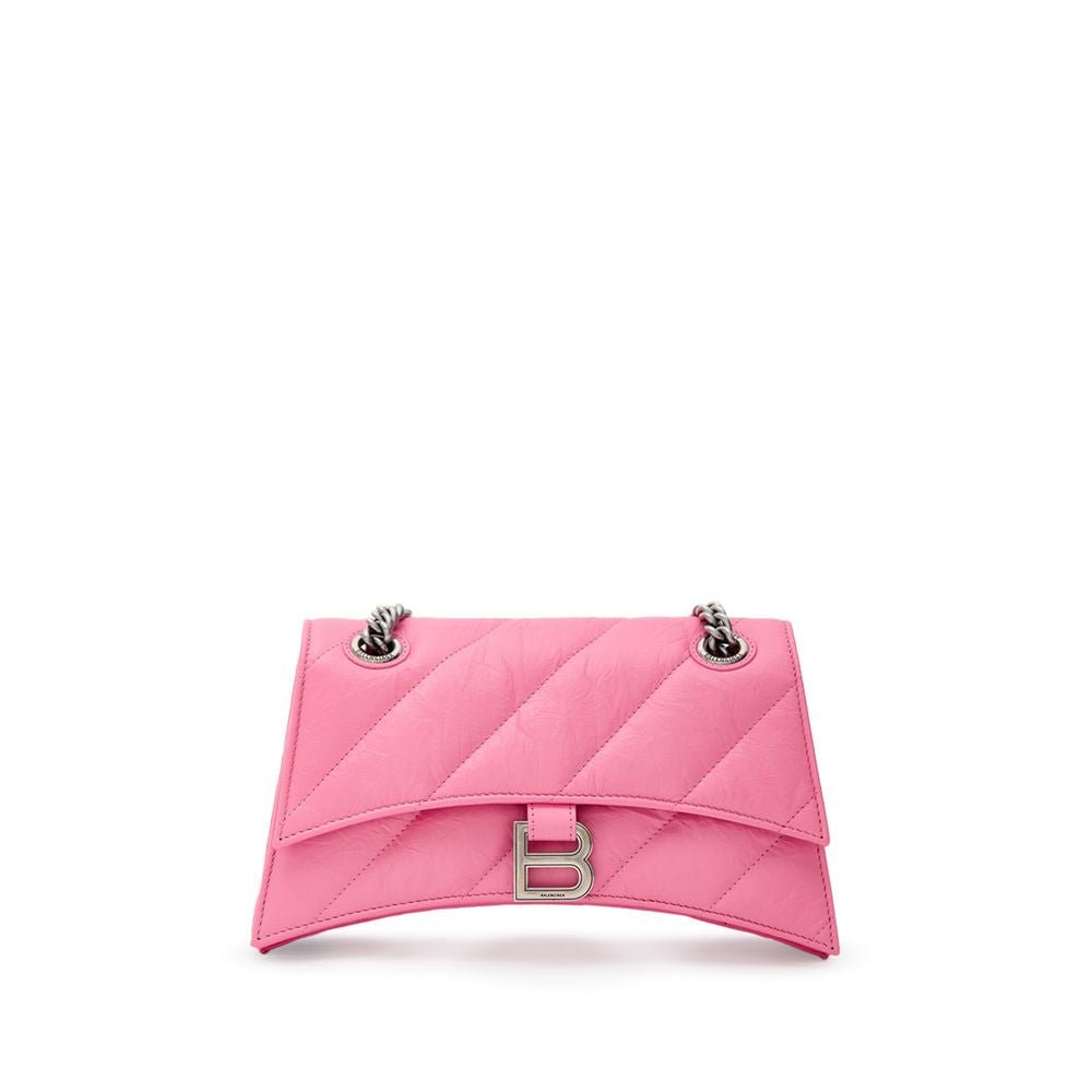 Pink Leather Shoulder Bag - TIZZIL