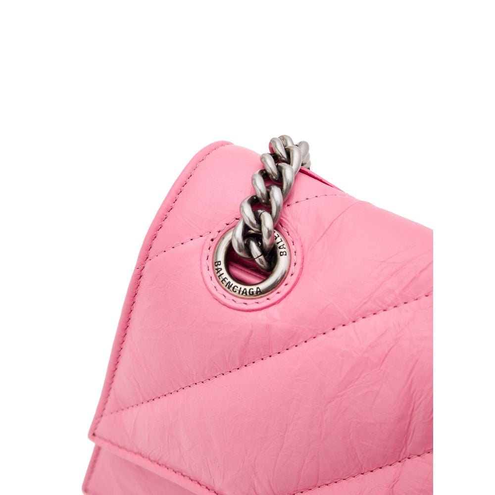 Pink Leather Shoulder Bag - TIZZIL