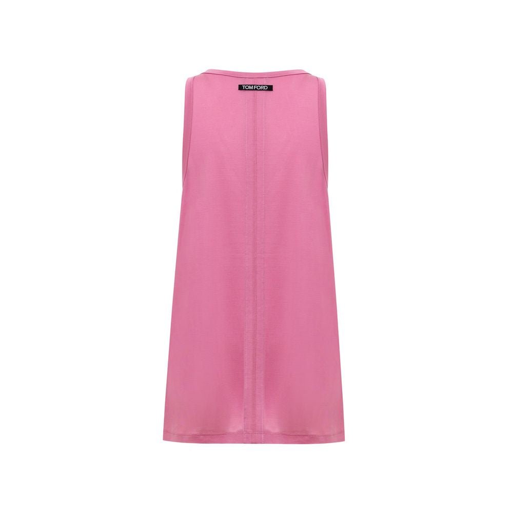 Pink Silk Tank Top - TIZZIL