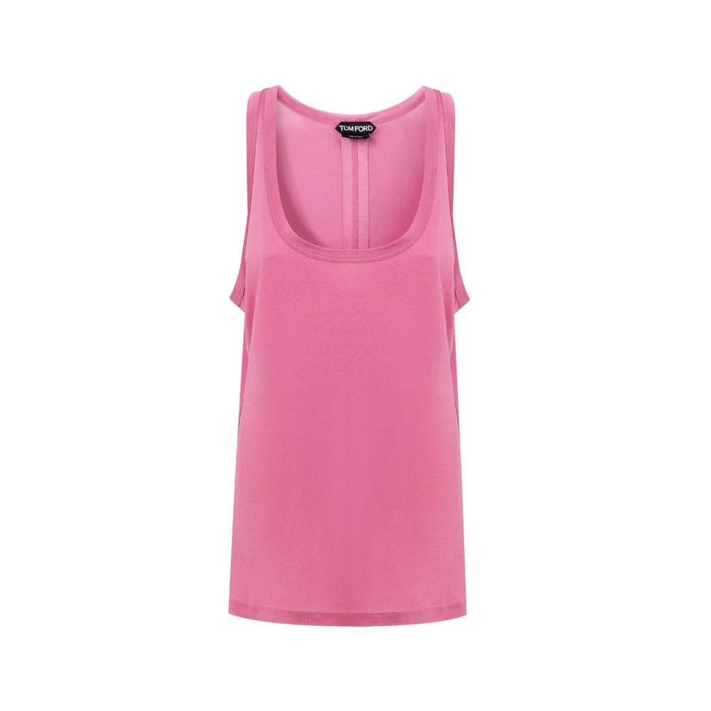 Pink Silk Tank Top - TIZZIL