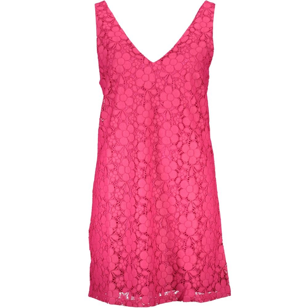 Pink Viscose Women Dress - TIZZIL