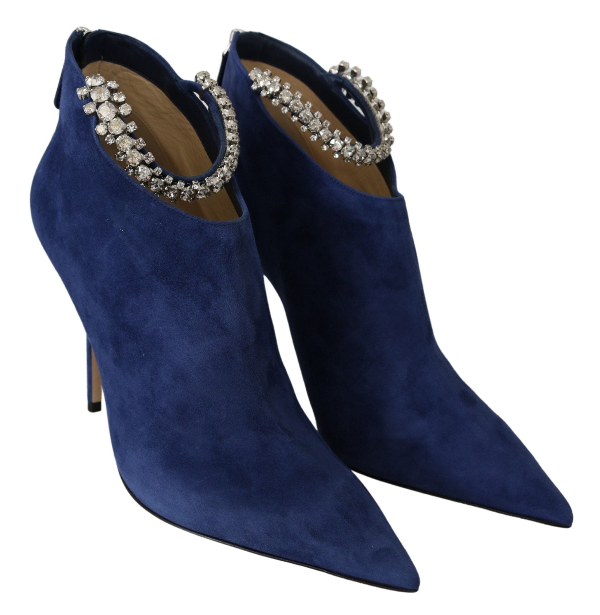 Pop Blue Leather Blaize 100 Boots Shoes - TIZZIL