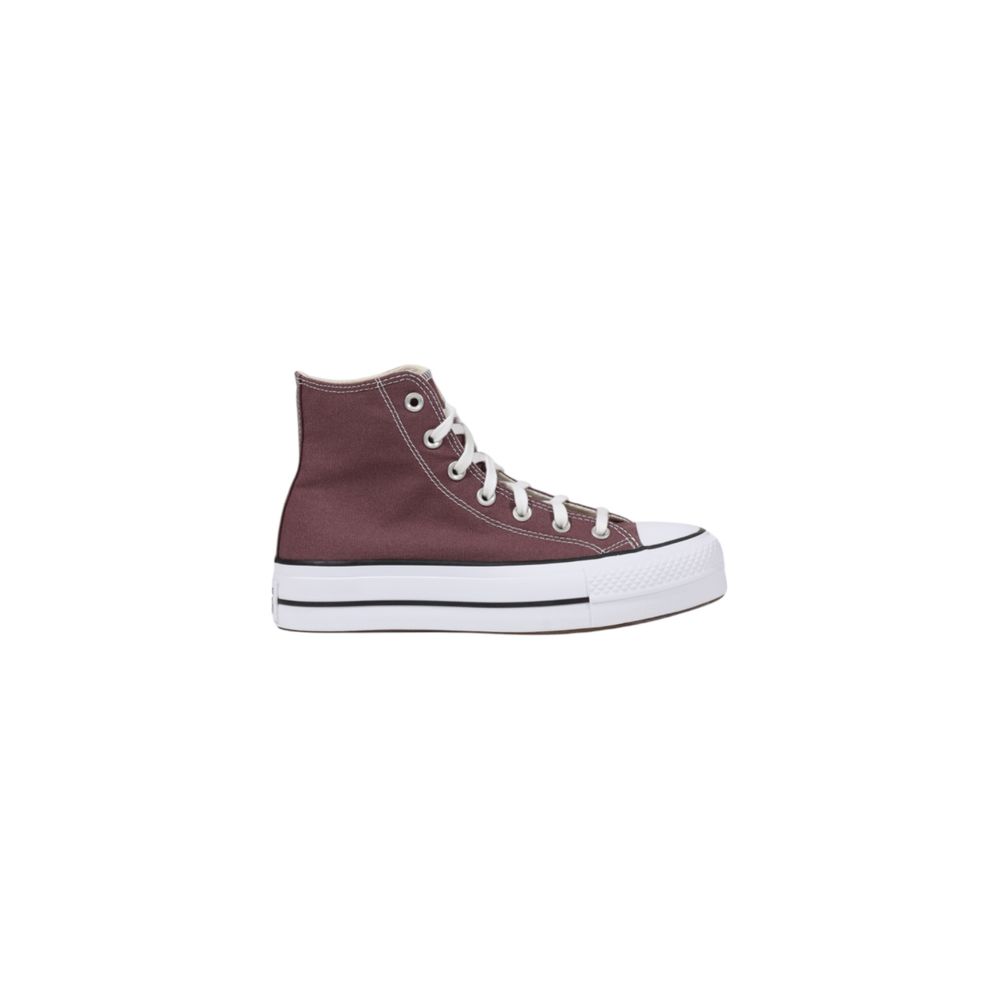 Purple Fabric Platform Sneakers - TIZZIL