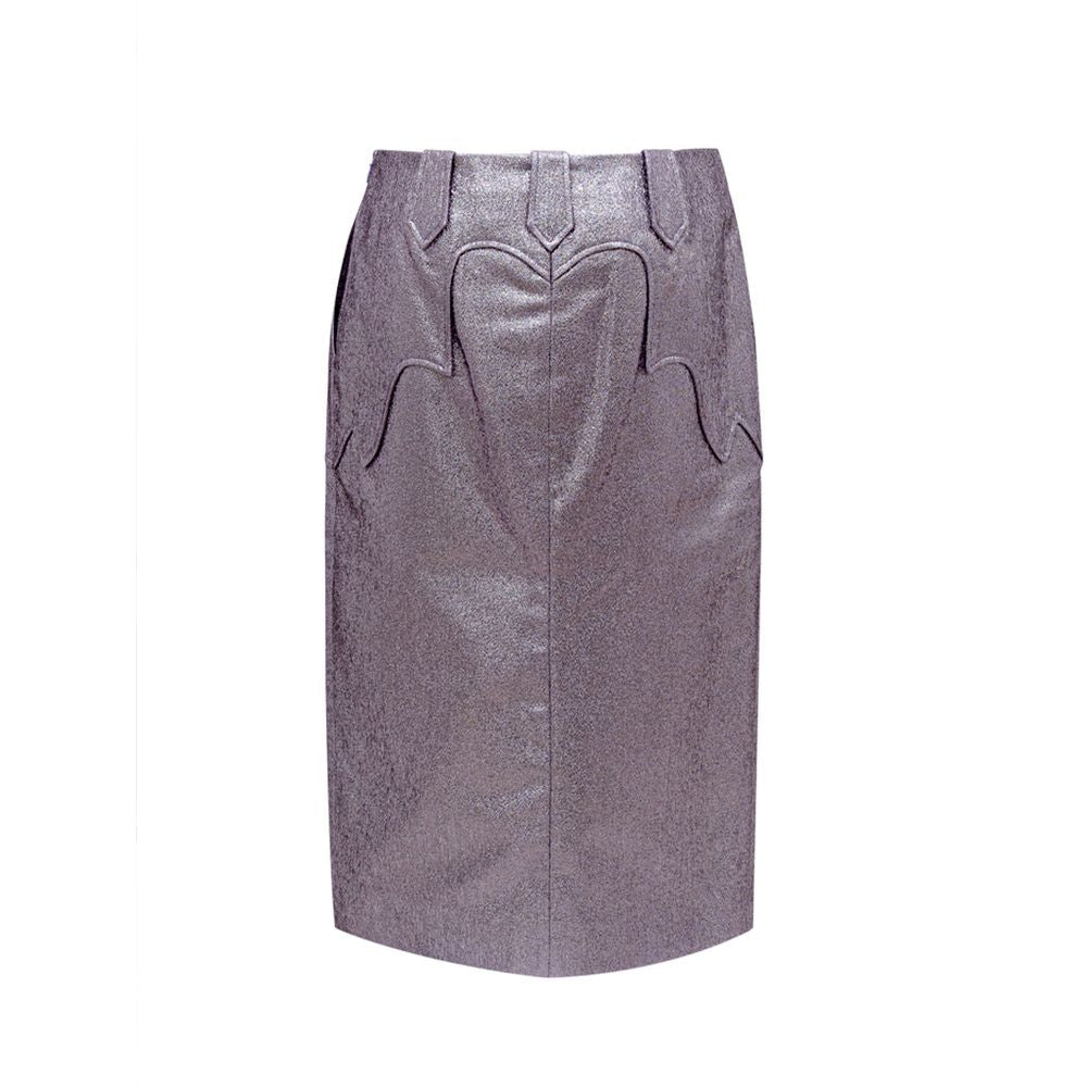 Purple Polyamide Midi Skirt - TIZZIL