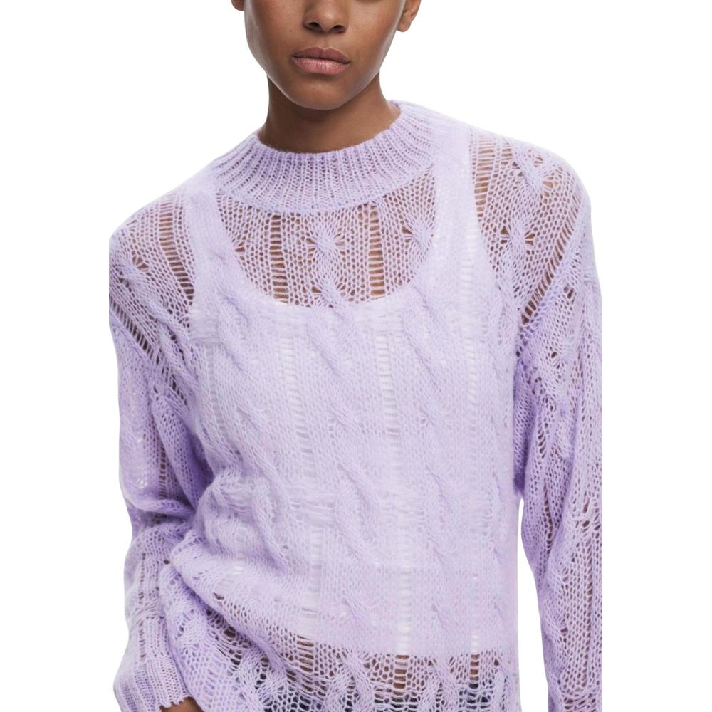 Purple Polyamide Sweatshirt - TIZZIL