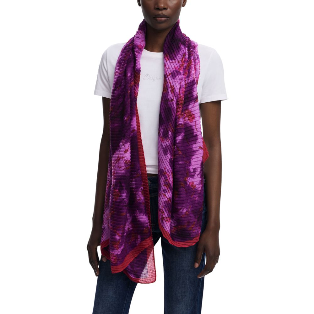 Purple Polyester Foulard - TIZZIL