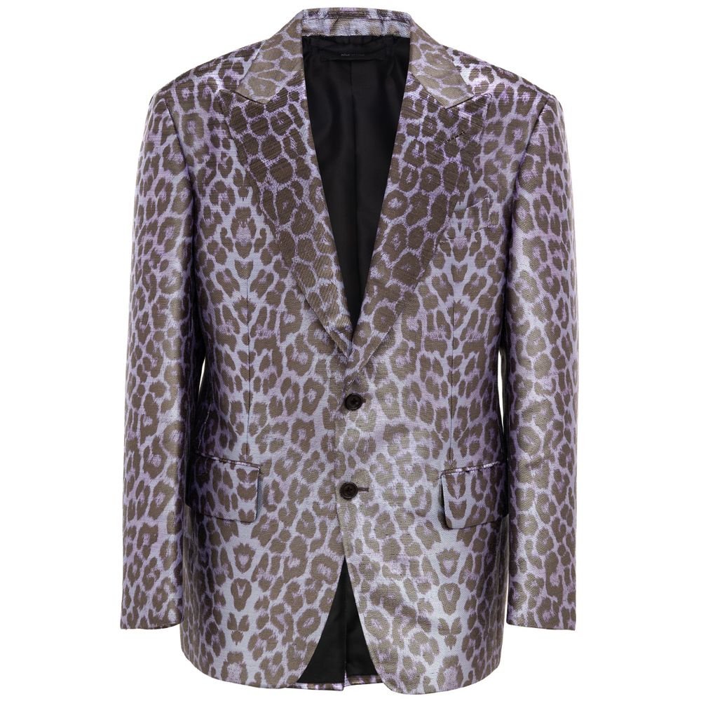 Purple Viscose Blazer - TIZZIL