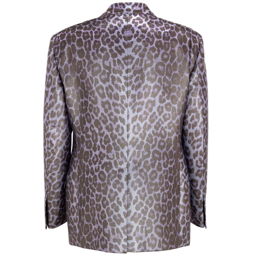 Purple Viscose Blazer - TIZZIL