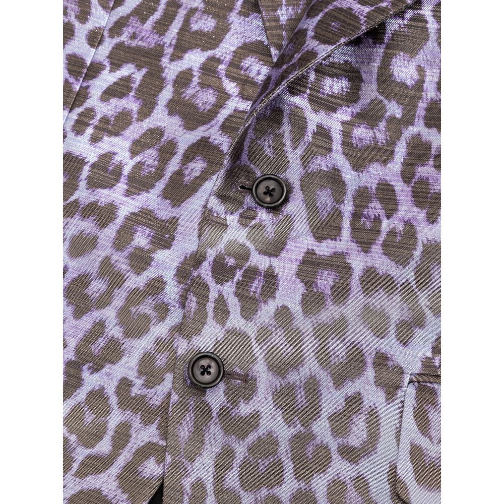 Purple Viscose Blazer - TIZZIL