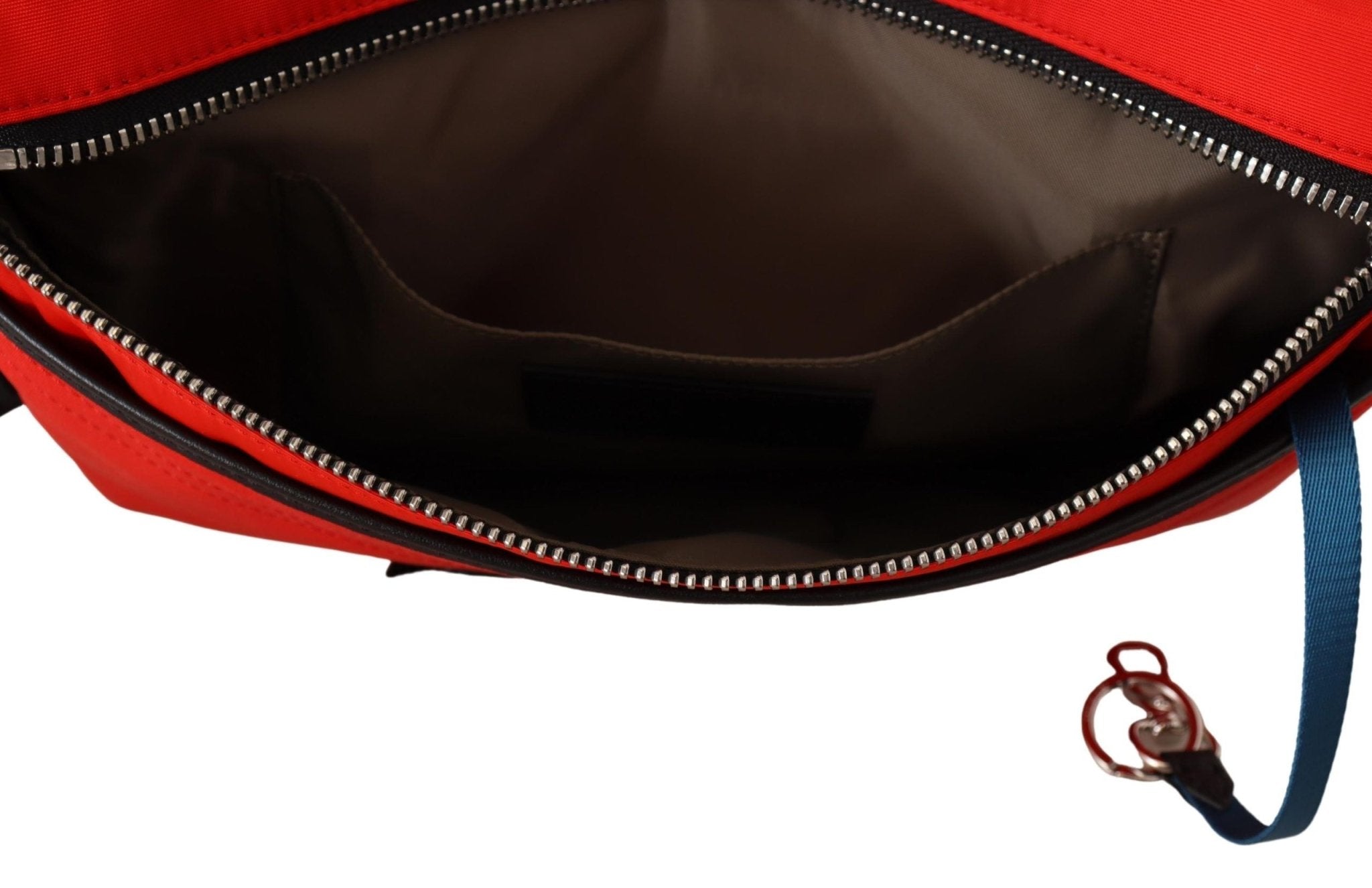 Red Polyamide Downtown Flat Crossbody Bag - TIZZIL