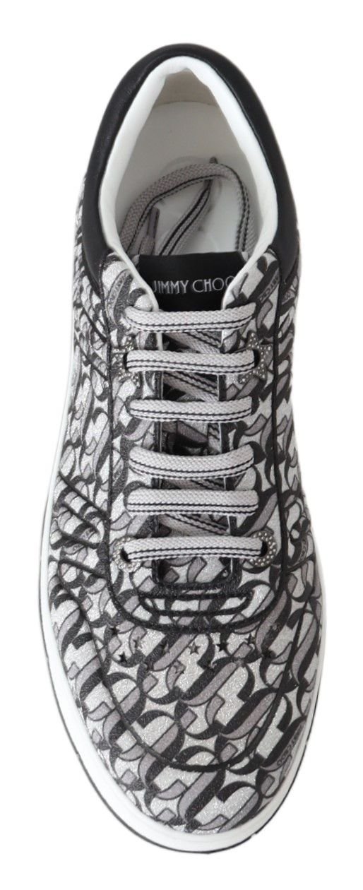 Silver Black Glitter Hawaii Sneakers - TIZZIL